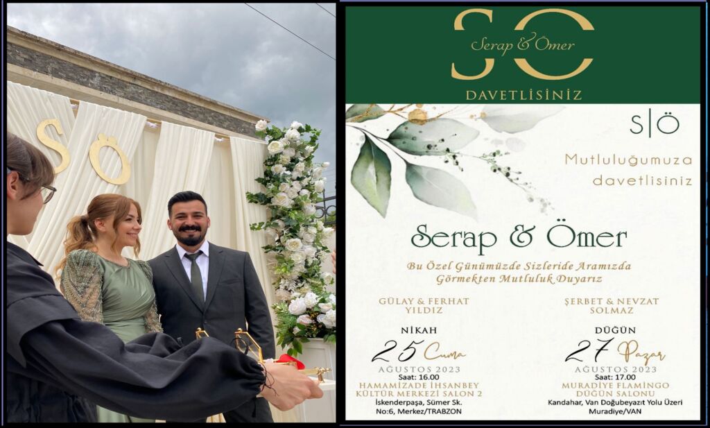 Yıldız –Solmaz Ailelerinden Nikah  ve Düğün Merasimine davet