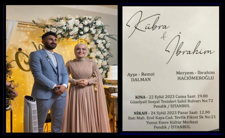 Hacıömeroğlu ve Dalman Aileleri Kına ve Nikah Merasimlerine Davet Ediyorlar.