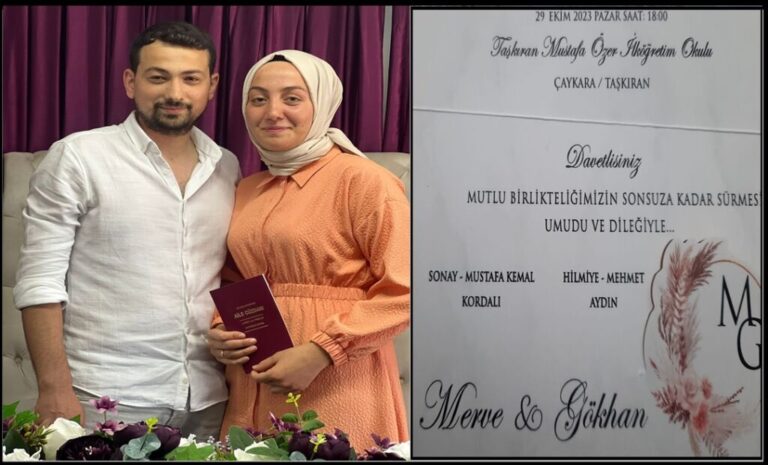 Kordalı ve Aydın Aileleri Düğün Merasimine davet ediyorlar