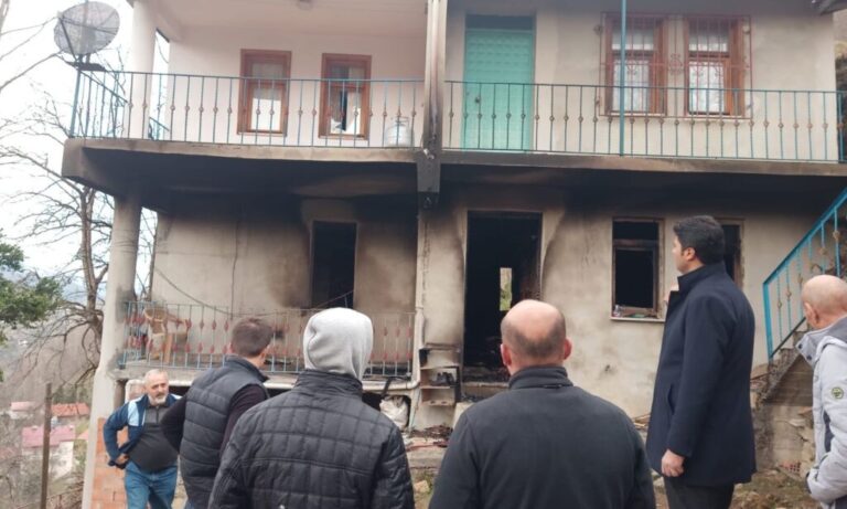 Kaymakam Erbek Çaykara Taşören Yangın Mağduru Şenoğlu’na ziyaret