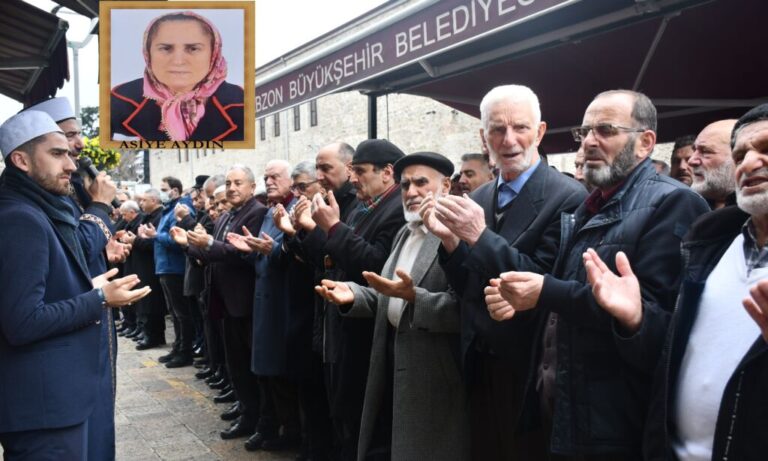 Asiye Aydın’ı Trabzon’da yüzlerce kişi uğurlandı