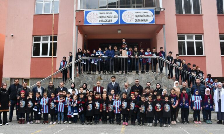 Trabzon Dernekleri Federasyonu Trabzon’un ilçe Okul öğrencilerine destek verdi