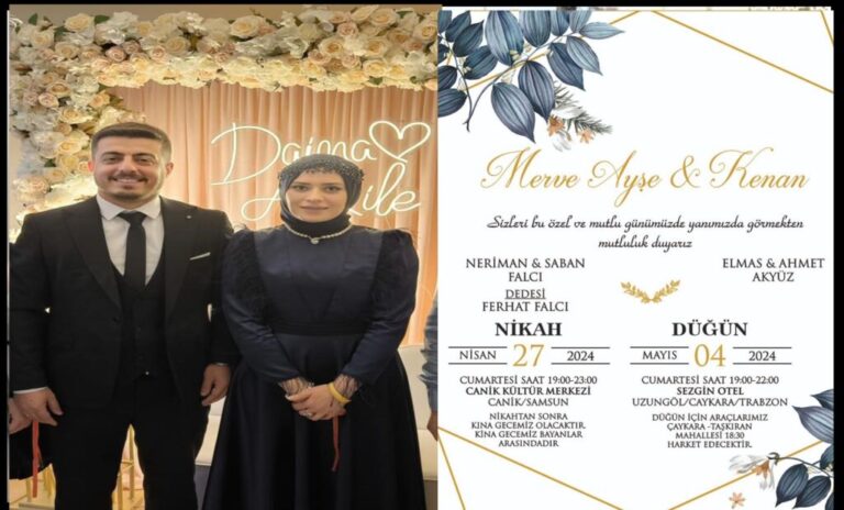 Akyüz ve Falcı Aileleri Düğünlerine Davet ediyorlar