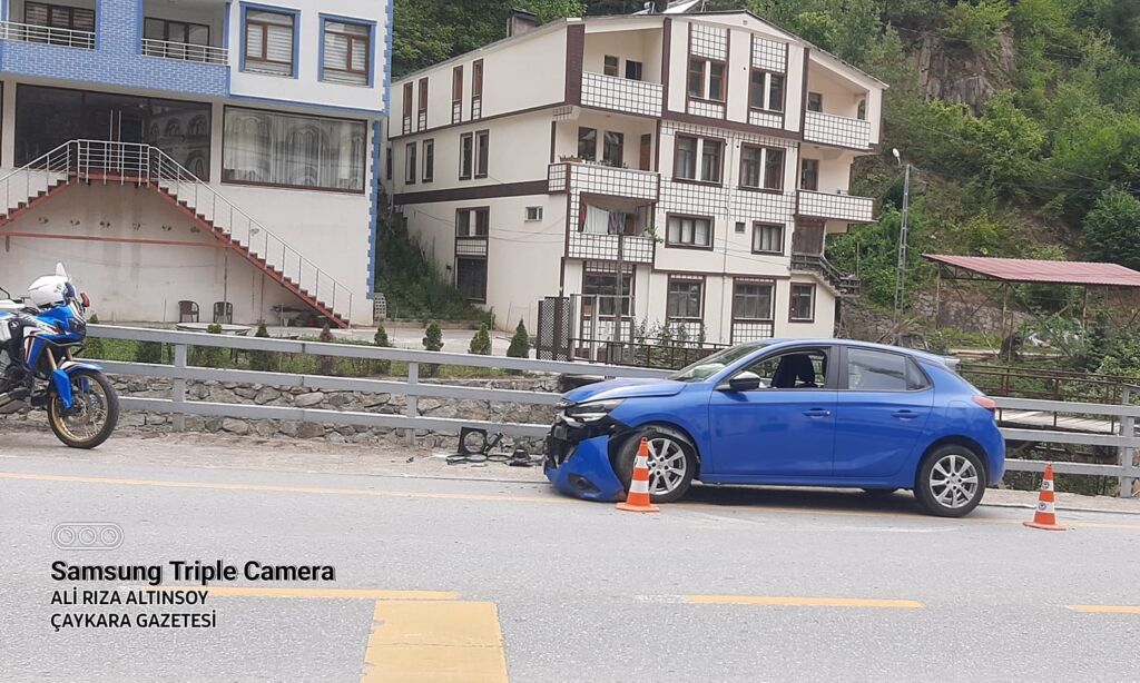 Çaykara Uzungöl Yolunda Trafik kazası