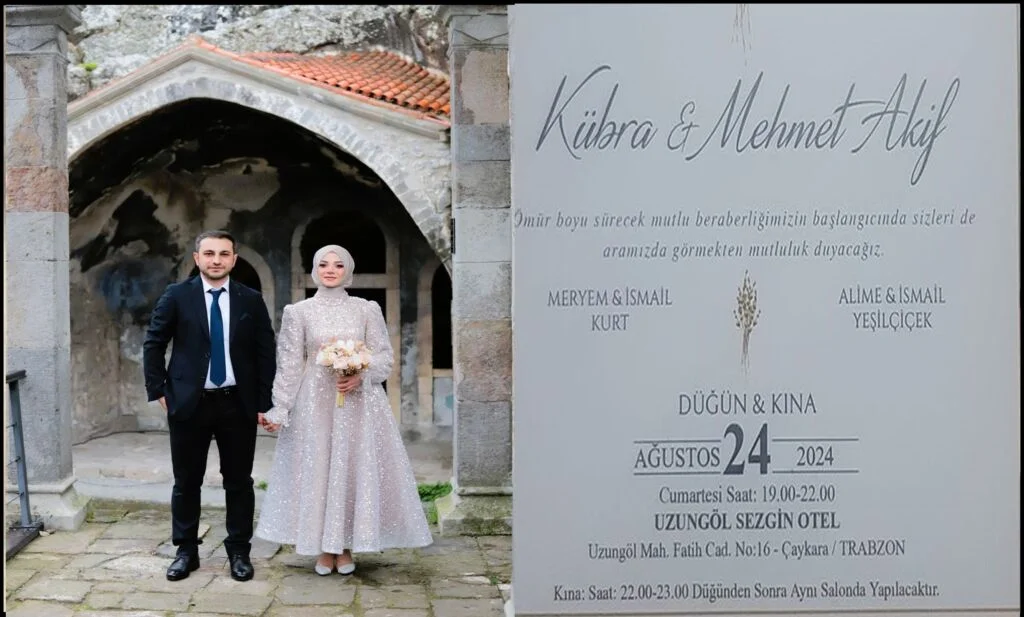 Kübra İle Mehmet Akif Düğün ve Kına Meresimlerine Davet Ediyorlar