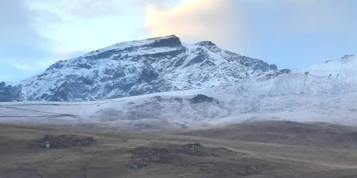 Çaykara’da yılın ilk karı düştü