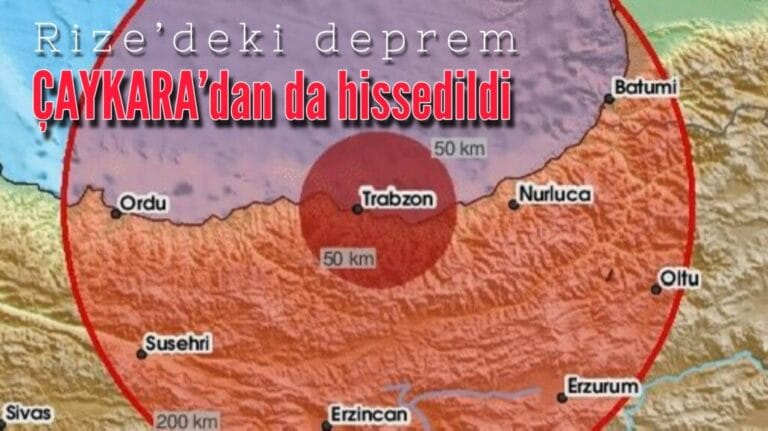 Çaykara’da deprem endişeye neden oldu