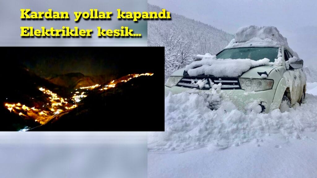 Çaykara’da kar esareti!