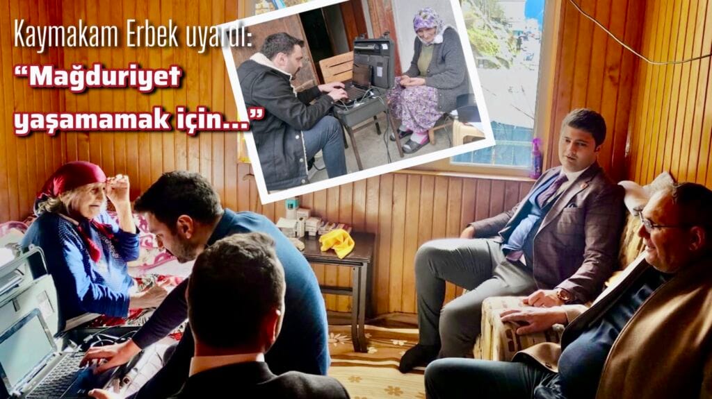 Kaymakamdan kimlik yenileme için evde ziyaret