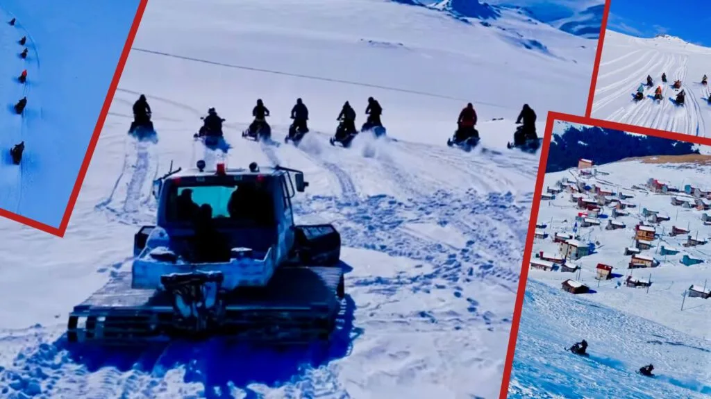 Çaykara dağlarında kayak keyfi