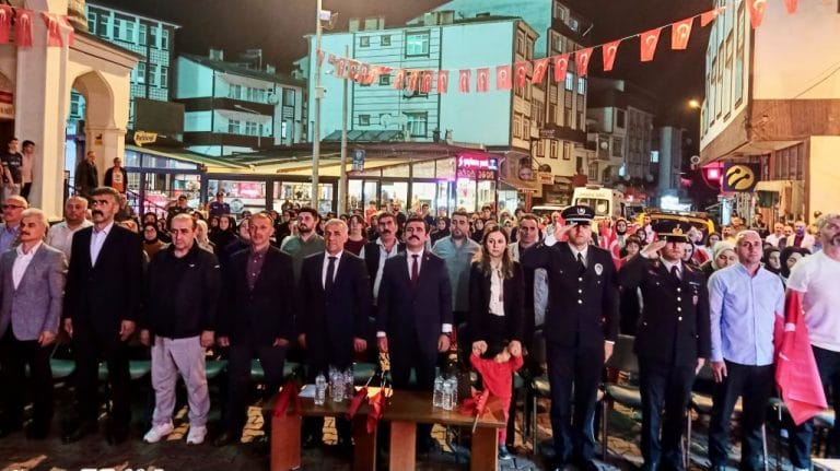 Çaykara’da 15 Temmuz Demokrasi ve Milli Birlik Günü