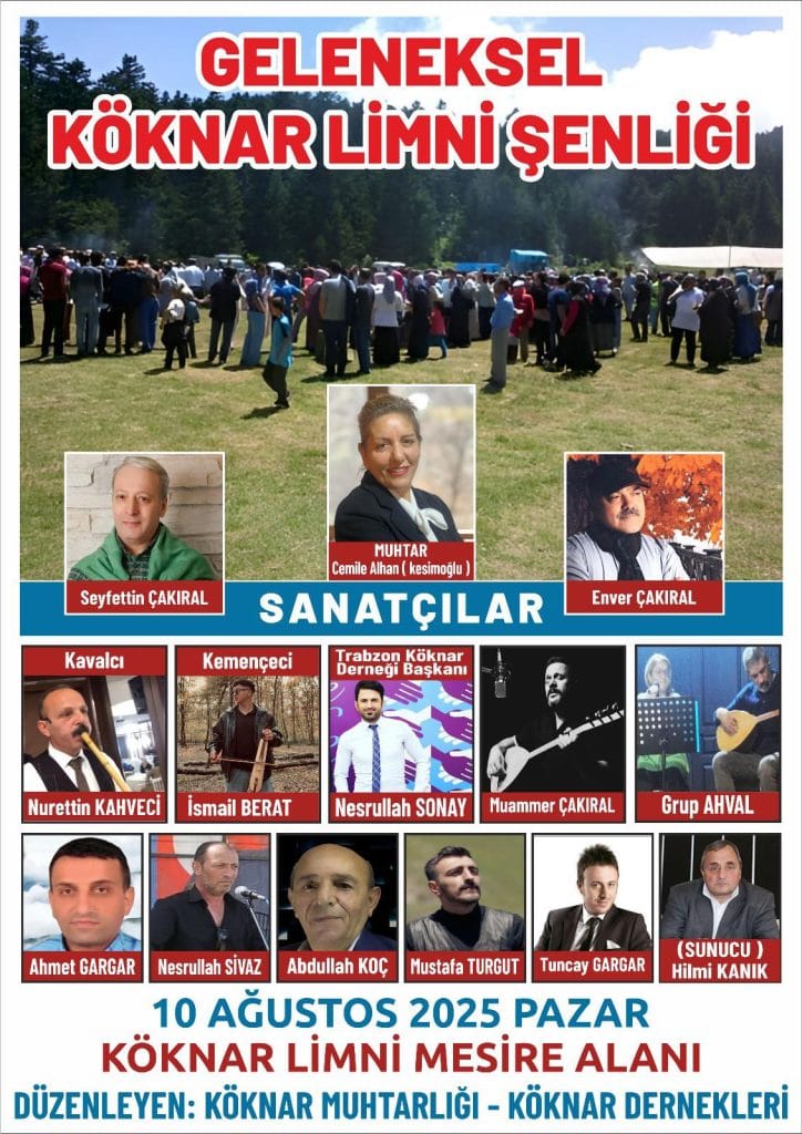 Çaykara Köknar Mahallesi Limni Şenliği 10 Ağustos’ta Yapılacak 1