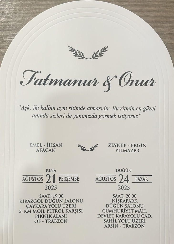 Çaykara’da Mutlu Birliktelik Evliliğe Taçlanıyor 1