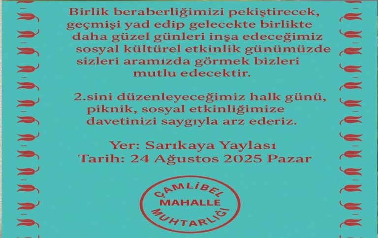 Sarıkaya Yayla Şenlikleri 24 Ağustos’ta Coşkuyla Gerçekleşecek