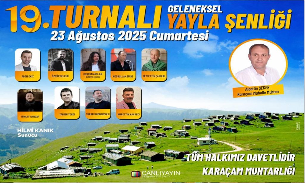 Turnalı Yayla Şenliği 19. Kez Düzenleniyor