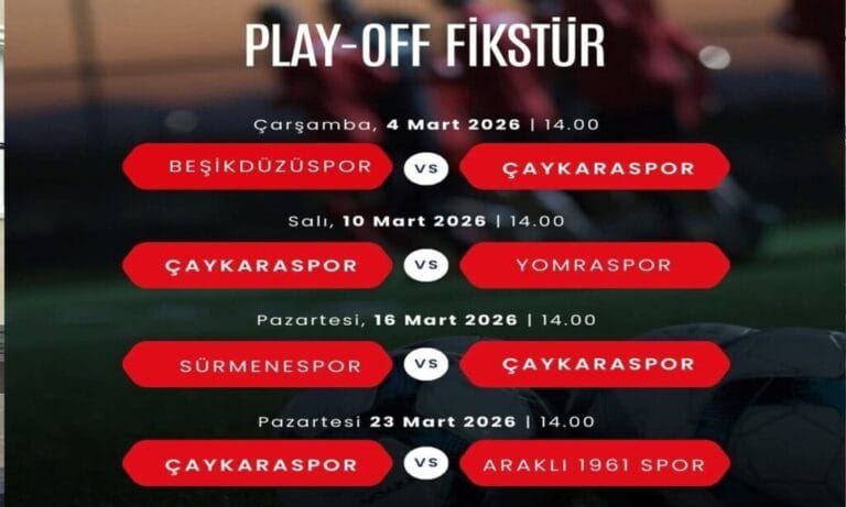 Çaykara Spor Şampiyonluk Hedefinde, Play-Off Yolculuğu Başlıyor!