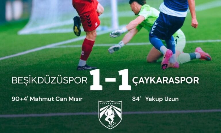 Çaykaraspor Beşikdüzüspor İle  Play-off da Berabere Kaldı