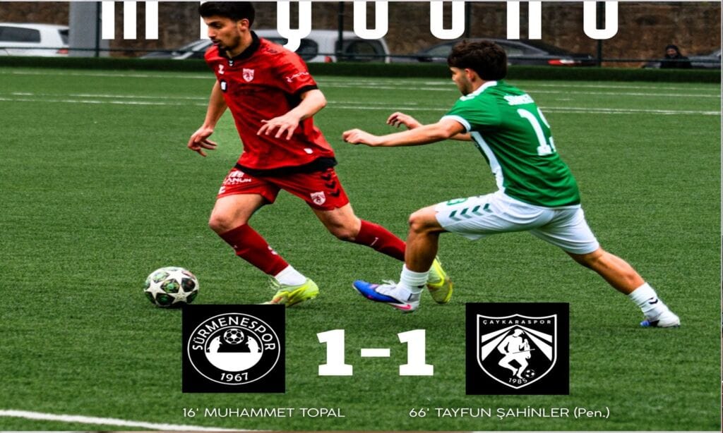 Çaykaraspor ile Sürmenespor Yenişemedi  1-1