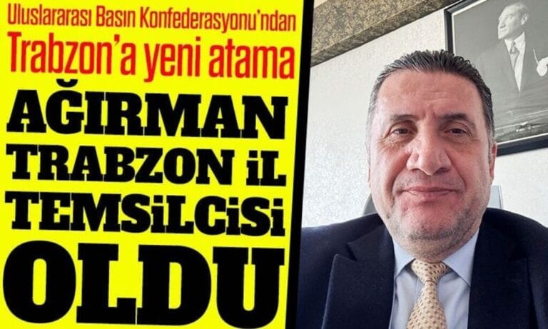 Uluslararası Basın Konfederasyonuna İl Temsilcisi Ağırman oldu
