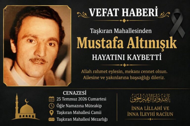 Avrupa Trabzon Dernekleri Federasyonu Başkanı Salih Altınışık’ın Acı Günü