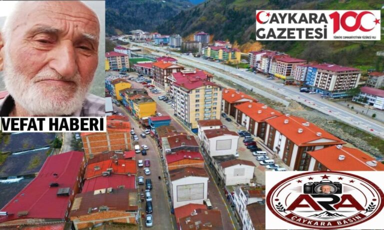 Çaykara Çambaşı Mahallesinden Ali Osman Conoşoğlu Vefat Etti