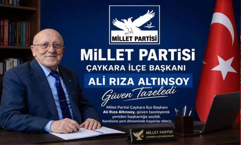 Millet Partisi Çaykara İlçe Kongresi Yapıldı: Altınsoy Güven Tazeledi