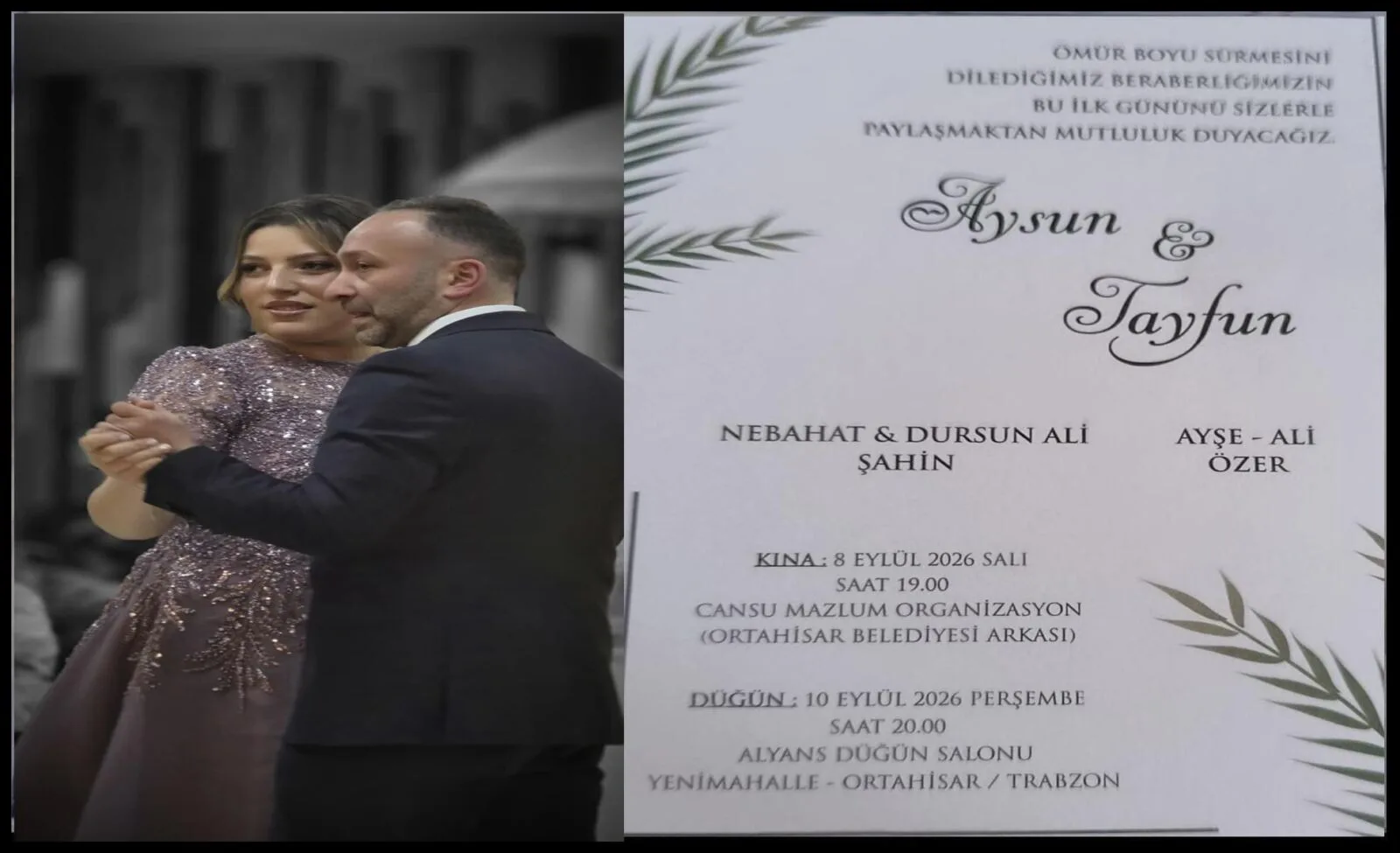 Aysun Şahin ile Tayfun Özer Mutluluğa “Evet” Diyor