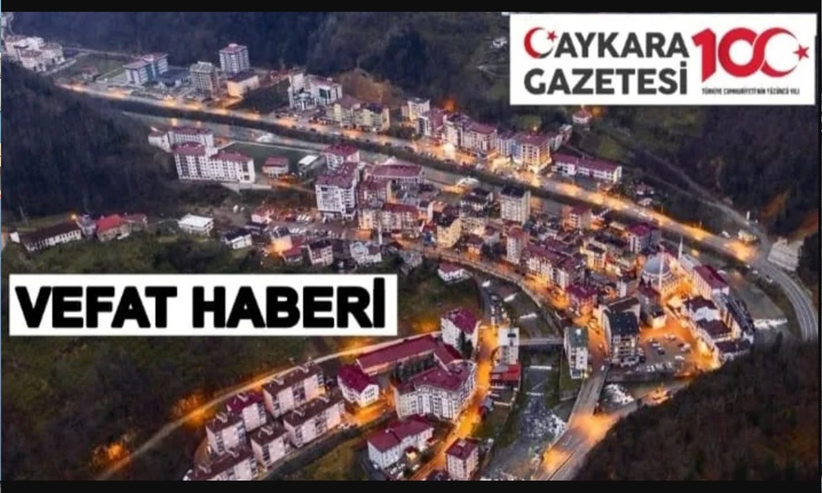 Çaykara Maraşlı Mahallesinden Fatma Korkmaz Vefat Etti.