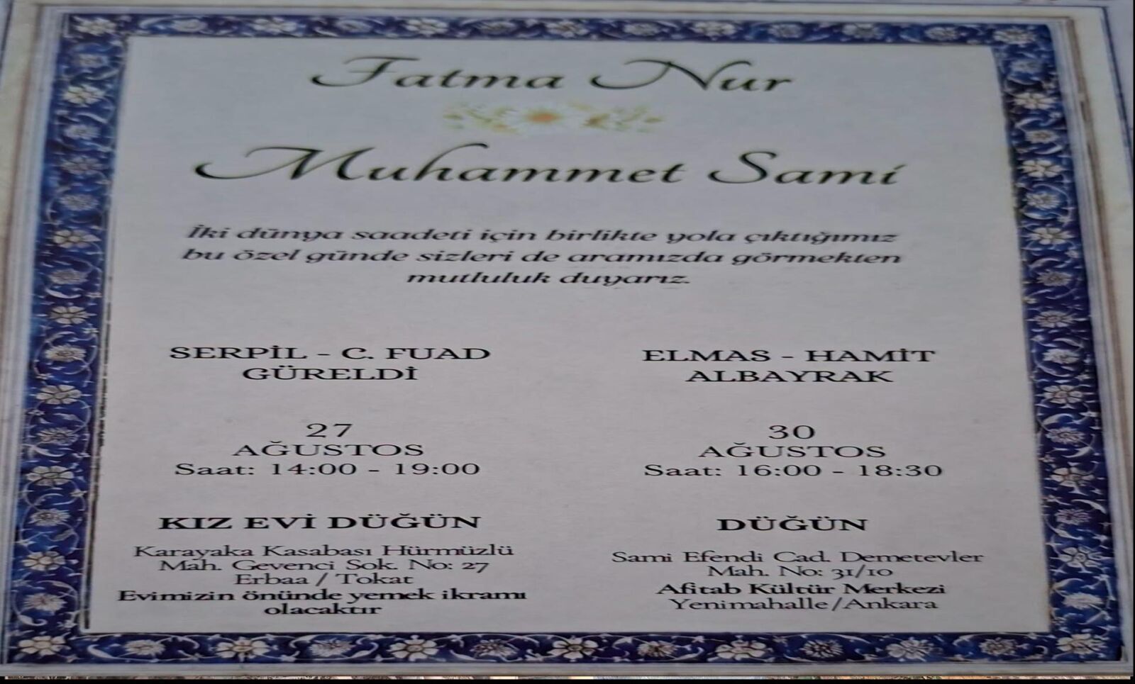 Fatma Nur ve Muhammet Sami’nin Mutluluğa İlk Adımı