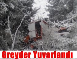 Köknar Köyünde Greyder Yuvarlandı 1