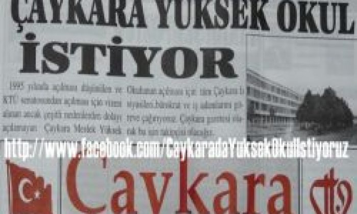 Çaykara Yüksekokul İstiyor
