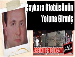Minibüs Refüjü Aşarak Çaykara Otobüsüne Çarpmış 1