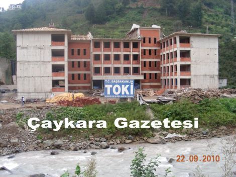 Dere Yatağında Okul inşaatı 2